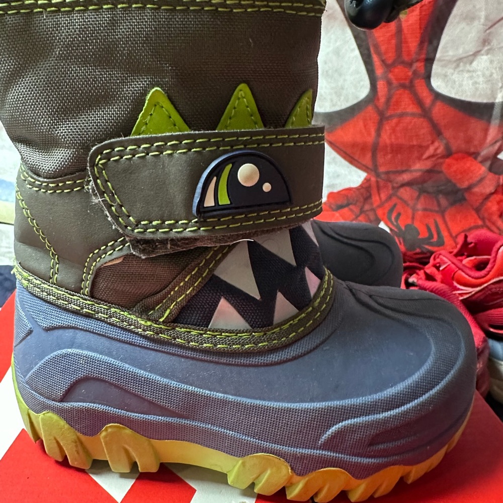 Kids Dinosaur Winter Boots